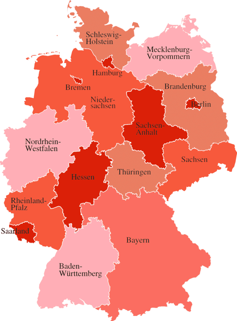 Karte Deutschland Bundesländer